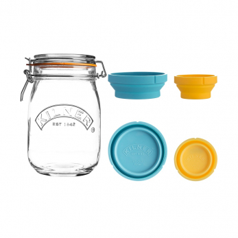 Банка Kilner Clip Top с мерными чашами, 1 л