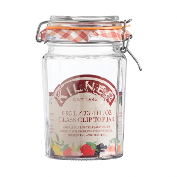 Граненая банка Kilner Clip Top, 950 мл