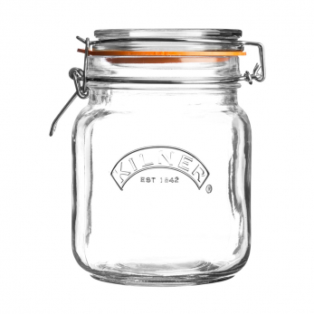 Квадратная банка Kilner Clip Top, 1 л