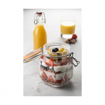 Квадратная банка Kilner Clip Top, 1 л