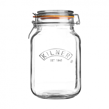 Квадратная банка Kilner Clip Top, 1.5 л