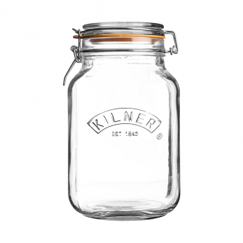 Квадратная банка Kilner Clip Top, 2 л